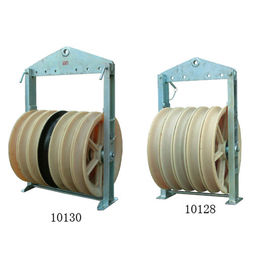 中国 3つの車輪伝達部品が付いているブロックをひもでつなぐ大口径ワイヤー サプライヤー